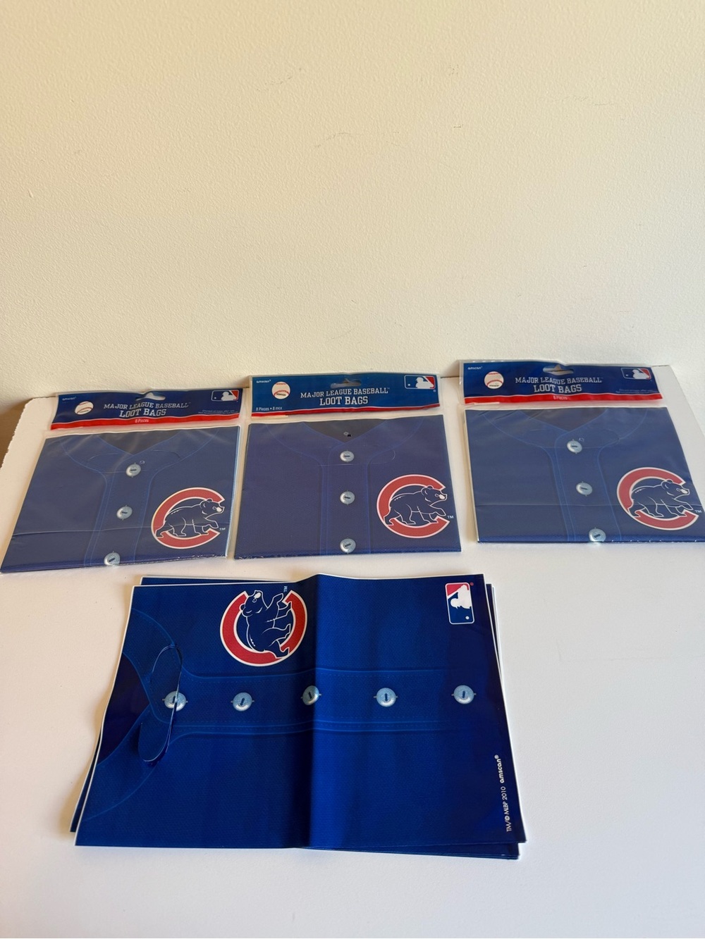 CHICAGO CUBS MLB Loot Bags Lot of 30 Amscan Baseball Party Favor Bags 2010 NEW